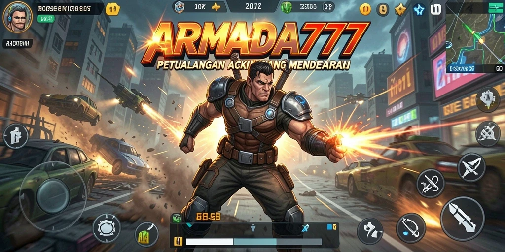 Tampilkan gameplay yang mendebarkan dari ARMADA777.
