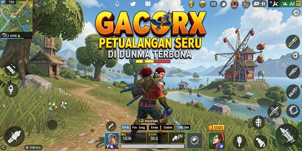 Tampilan gameplay GACORX yang menakjubkan di dunia terbuka.