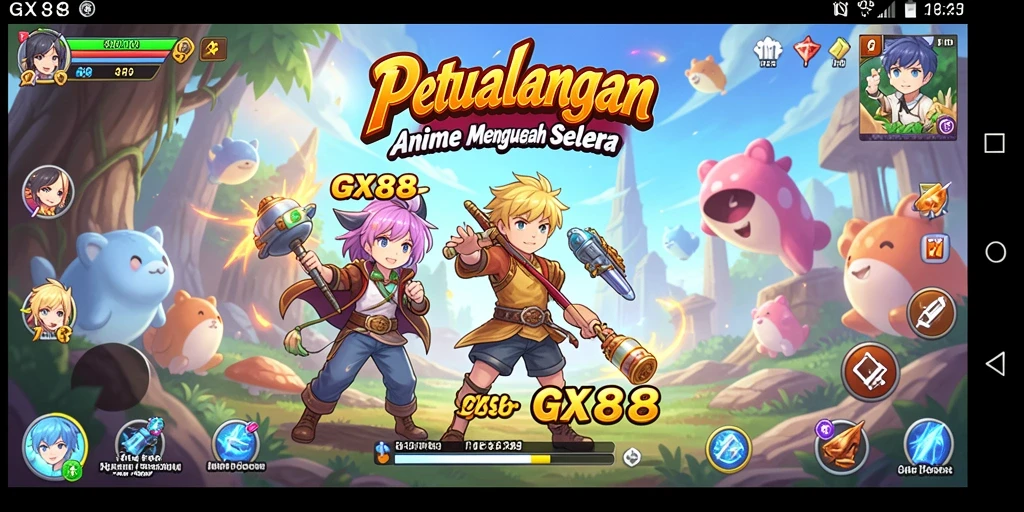 Tampilan menawan dari gameplay GX88 yang penuh aksi.