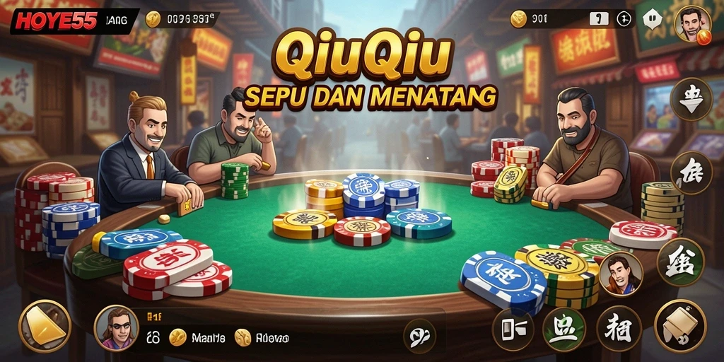Gameplay seru QiuQiu di HOYE55 dengan interaksi menarik.