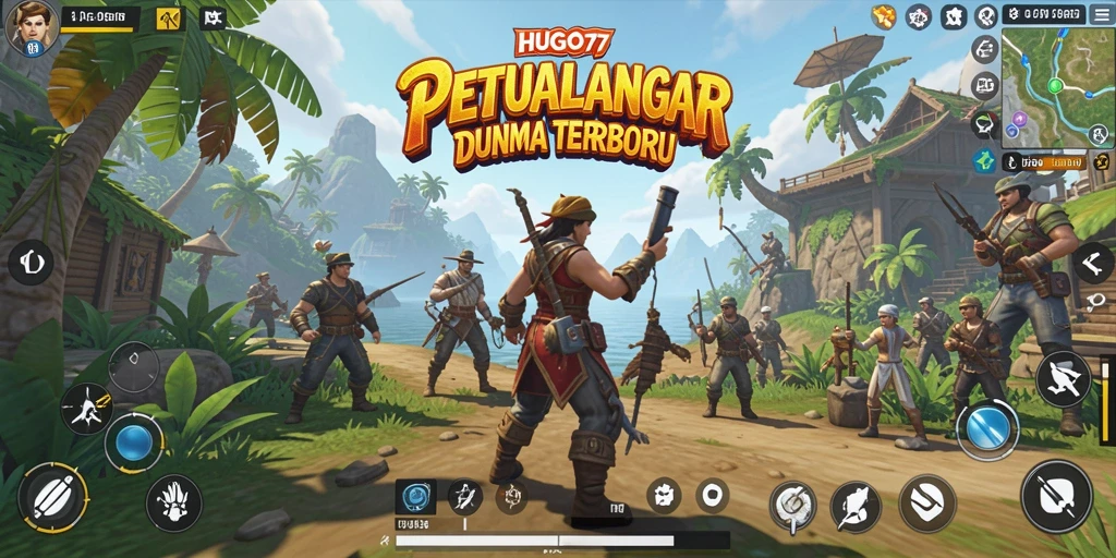 Tampilan gameplay HUGO77 dalam dunia terbuka yang luas dan menyenangkan.