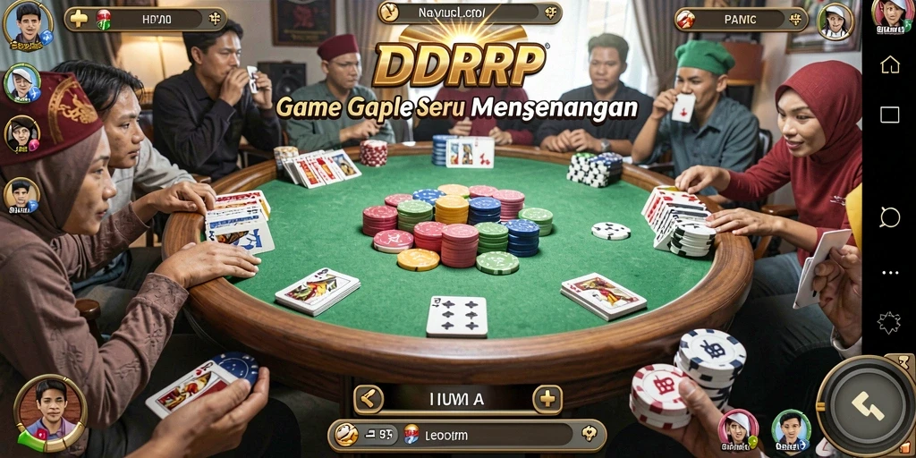Tampilan gameplay seru dari IDRRP dalam permainan Gaple.
