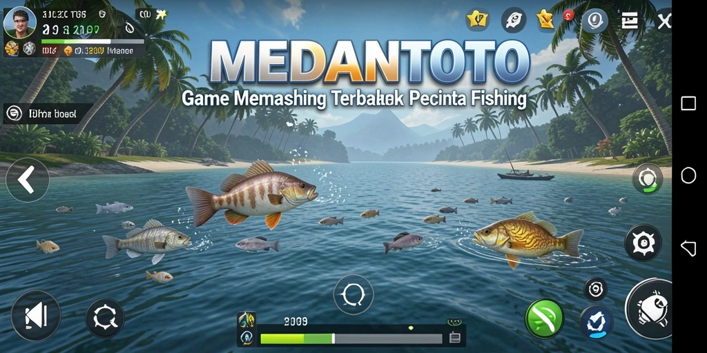 Screenshot gameplay MEDANTOTO yang menampilkan pengalaman memancing yang mendebarkan.