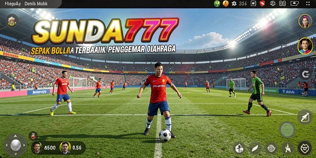 Menampilkan aksi mendebarkan dari gameplay sepak bola.