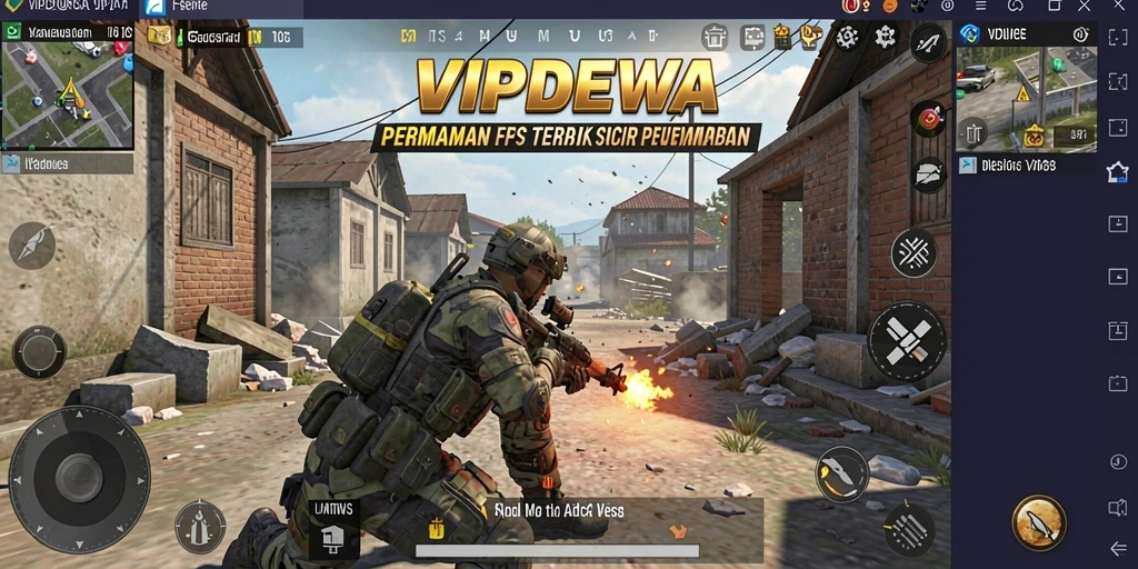 Screenshot gameplay seru dari VIPDEWA yang menampilkan aksi pertempuran.