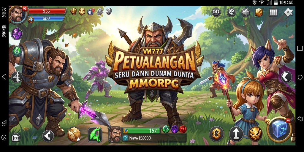 Tangkapan layar gameplay yang memperlihatkan pertarungan epik dalam dunia MMORPG.