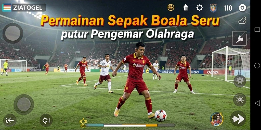 Screenshot gameplay ZIATOGEL dengan aksi seru di lapangan.